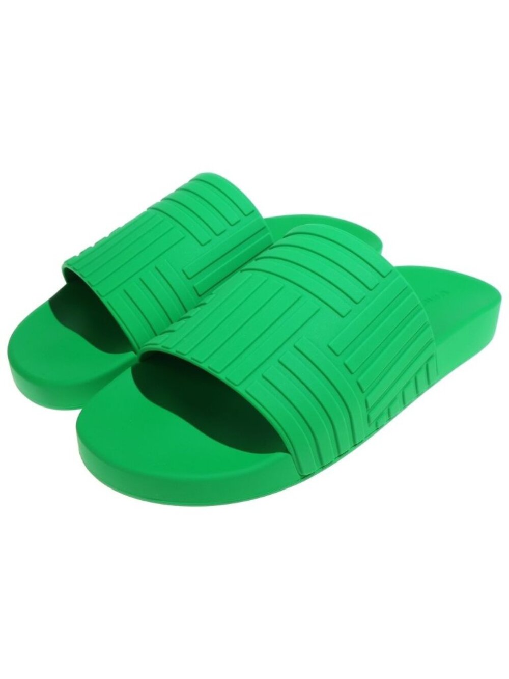 Bottega Veneta Slider Sandals Rubber Slide Sandals Green